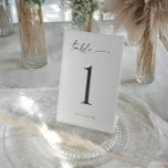 Modern Minimal Simple Wedding Table Numbers Pedestal Sign<br><div class="desc">Standing Wedding Table Numbers: Direct your guests to your wedding reception tables with these simple self-standing wedding table number stands! Change your number and order as many as you need.</div>