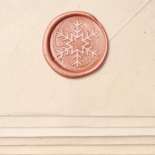 Modern Minimal Snowflake Christmas Holidays Wax Seal Sticker