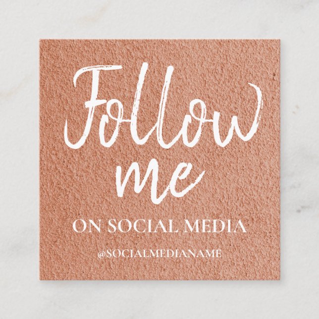 Modern & Minimal Social Media Photo Square Business Card (Front)
