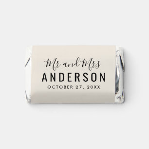 Modern Minimal Soft White Custom Mr and Mrs Hershey's Miniatures