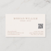 Modern Minimal Stylish Custom Photo & QR Code Business Card (Back)