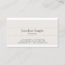 Modern Minimal Stylish Gold Striped Plain Trendy Business Card