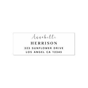 Modern Minimal   Stylish Trendy Return Address Self-inking Stamp