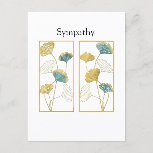 Modern  Minimal Sympathy  Flower Postcard