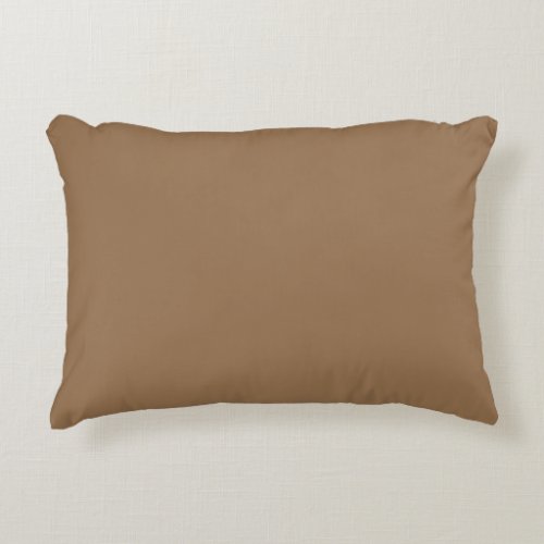 Modern Minimal Tan Brown Solid Color  Accent Pillow