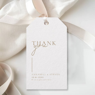 Modern, Minimal, "THANK YOU" Wedding Gift Tags