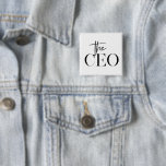 Modern Minimal The CEO Black Button<br><div class="desc">Modern Minimal The CEO Black</div>