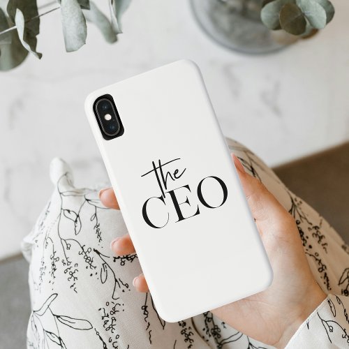 Modern Minimal The CEO Black iPhone XS Max Case