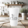 Modern Minimal The CEO Black Latte Mug