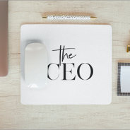 Modern Minimal The Ceo Black Mouse Pad at Zazzle