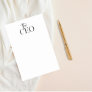 Modern Minimal The CEO Black Post-it Notes