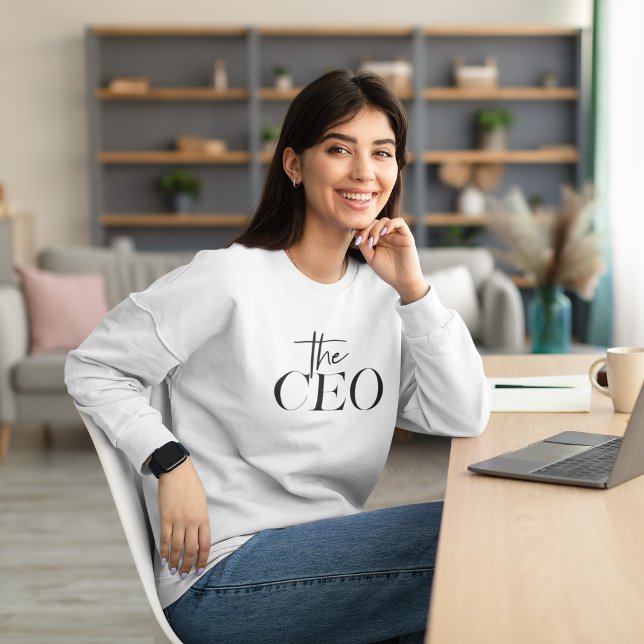 Modern Minimal The CEO Black Sweatshirt (Creator Uploaded)