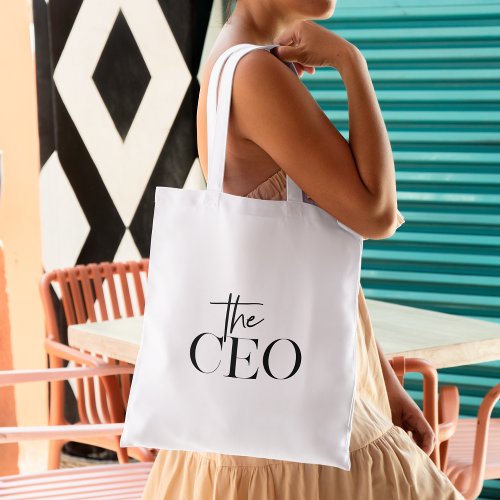 Modern Minimal The CEO Black Tote Bag