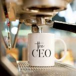 Modern Minimal The CEO Black Two-Tone Coffee Mug<br><div class="desc">Modern Minimal The CEO Black</div>