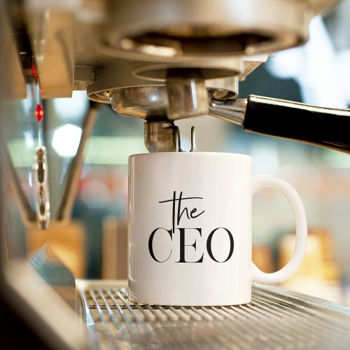 Modern Minimal The CEO Black Two_Tone Coffee Mug