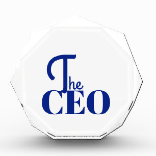 Modern Minimal The CEO Blue Acrylic Award