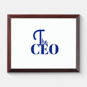 Modern Minimal The CEO Blue Award Plaque