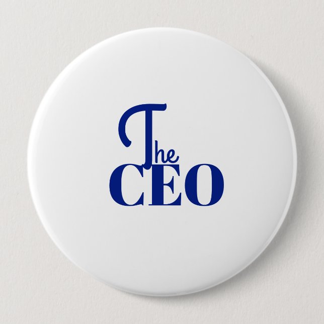 Modern Minimal The CEO Blue Button (Front)