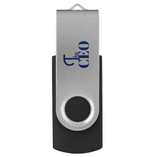 Modern Minimal The CEO Blue Flash Drive