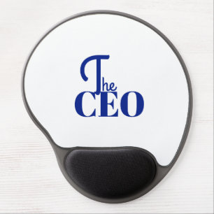 Modern Minimal The CEO Blue Gel Mouse Pad
