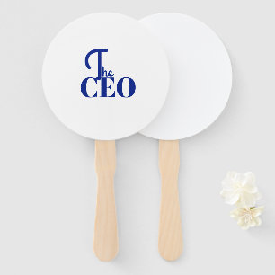 Modern Minimal The CEO Blue Hand Fan