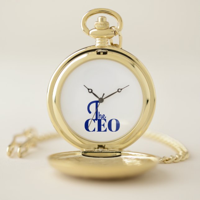 Modern Minimal The CEO Blue Pocket Watch (Inside)