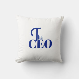 Modern Minimal The CEO Blue Throw Pillow