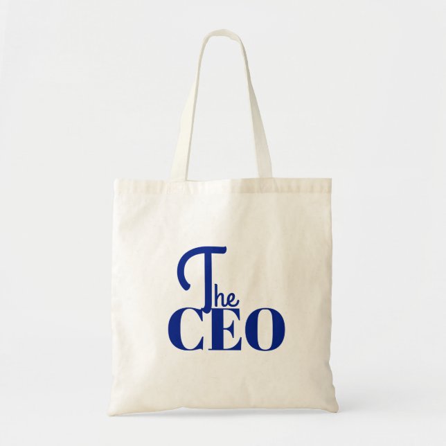 Modern Minimal The CEO Blue Tote Bag (Front)
