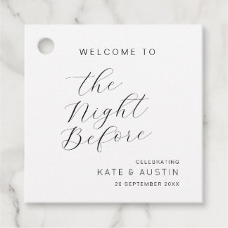 Modern Minimal the Night Before Favor Tags