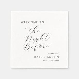 Modern Minimal the Night Before Napkins