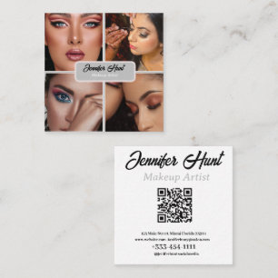 modern minimal trendy Makeup Artist Square Business Card