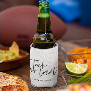 Modern Minimal Trick And Treat Happy Halloween Can Cooler
