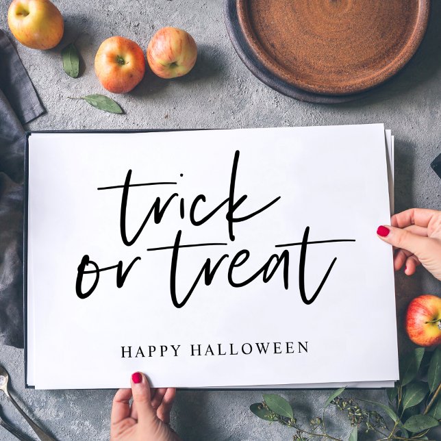 Modern Minimal Trick And Treat | Happy Halloween Paper Pad (Creator Uploaded)