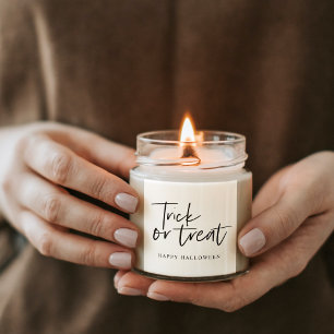 Modern Minimal Trick And Treat   Happy Halloween Square Sticker