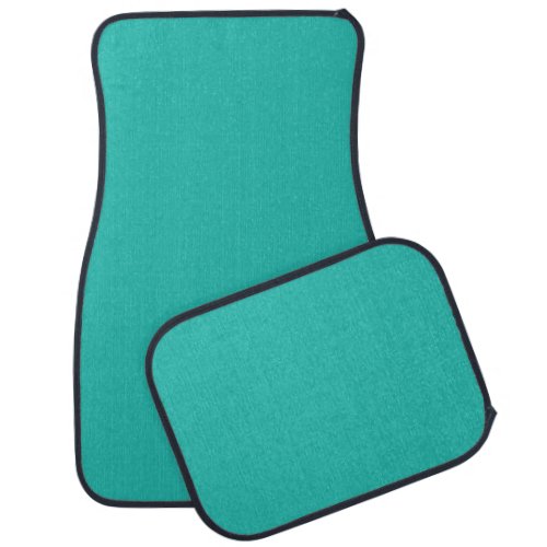 Modern Minimal Turquoise Solid Color  Car Floor Mat