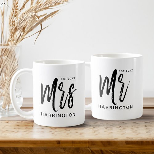 Modern  Minimal Typographic Mrs Wifey Coffee Mug
