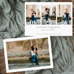 Modern Minimal Typography | 4 Photo Save the Date<br><div class="desc">This minimal photo save the date card features the "save the date" date in bold typography on three of your favorite photos. With room on the back for one more full frame photo. Background color can be personalized as well. These professionally designed cards are quickly customizable. Can be customized to...</div>