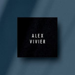 Modern Minimal Typography Black Paper Square Business Card<br><div class="desc">Modern Minimal Typography Black Paper Square Business Card - white print on black paper. Luxurious and sophisticated,  the perfect choice for any professional who appreciates classy business supplies.</div>