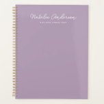 Modern Minimal Typography Casual Script Plum Planner<br><div class="desc">A modern and casual script typography minimalist planner in plum and white theme. Perfect for personal use and business or as a custom gift for a friend,  daughter,  co-worker,  boss,  aunt,  niece,  mom.</div>