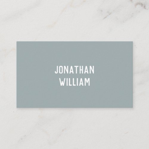 Modern Minimal Typography Dusty Blue Paper  Business Card