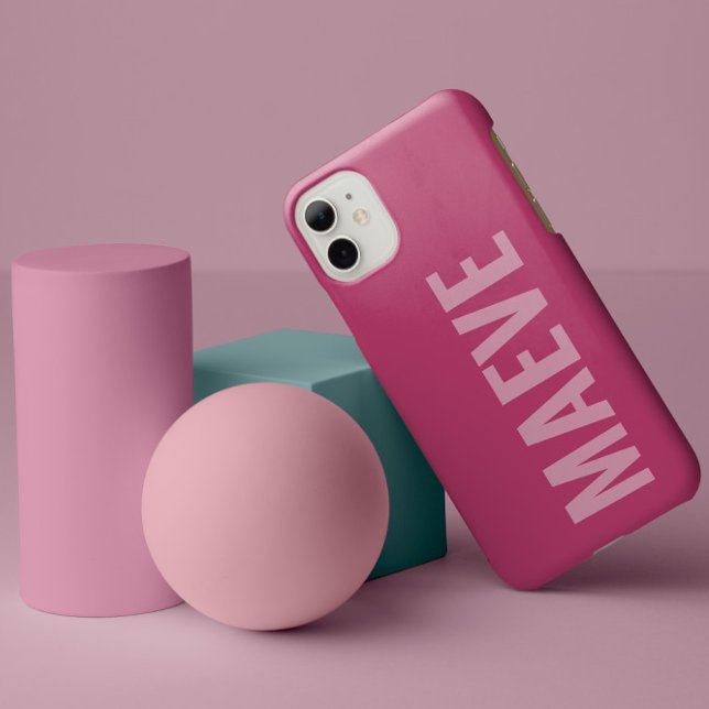 Modern minimal typography girly pink elegant Case-Mate iPhone case (Creator Uploaded)