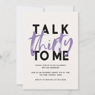 Modern minimal typography girly purple 30 talk