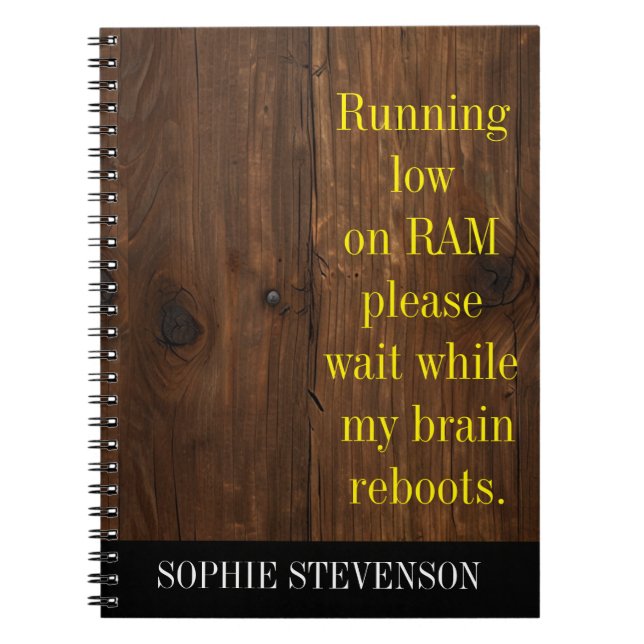 Modern minimal typography  notebook (Front)