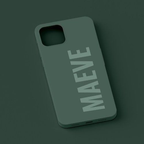 Modern minimal typography sage green elegant Case_Mate iPhone 14 pro case