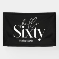 Modern minimal typography simple 60th birthday