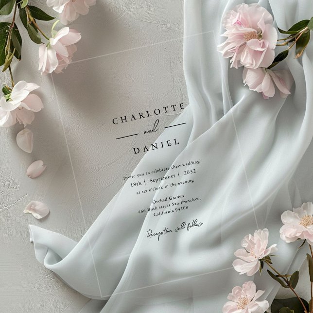 Modern, minimal, typography wedding  acrylic invitations (Modern, minimal, typography wedding acrylic invitations)
