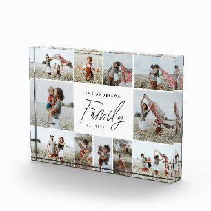 Modern minimal unique photo collage family elegant