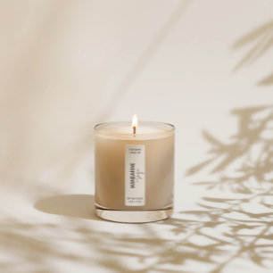 Modern Minimal Vertical Candle White Thing Label