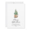 Modern minimal watercolor merry Christmas tree