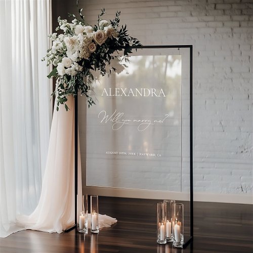 Modern Minimal Wedding Acrylic Welcome Sign